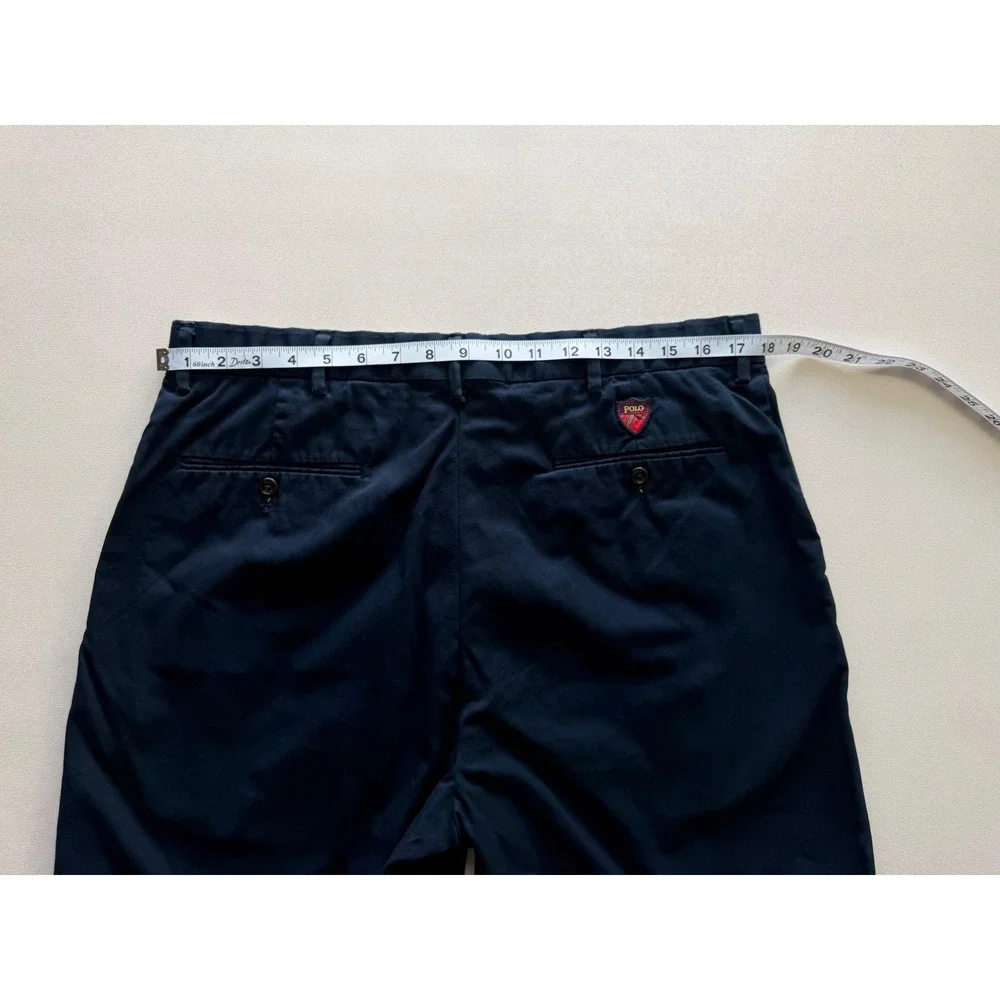 Polo Golf Ralph Lauren Navy Shorts Men's Size 36 Flat Front Classic Chino Cotton